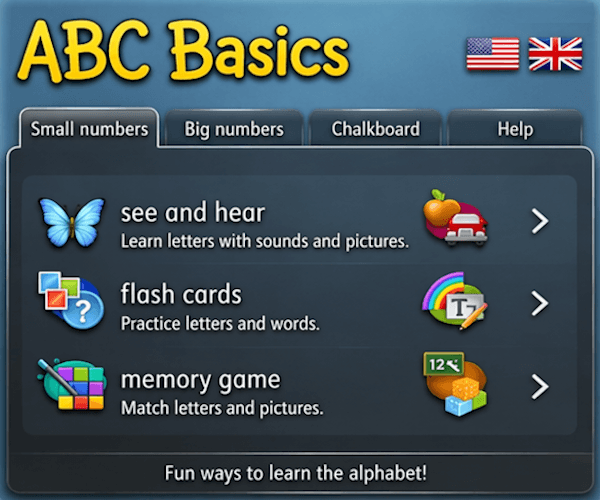 ABC Basics was the origin for where interactive games make learning fun