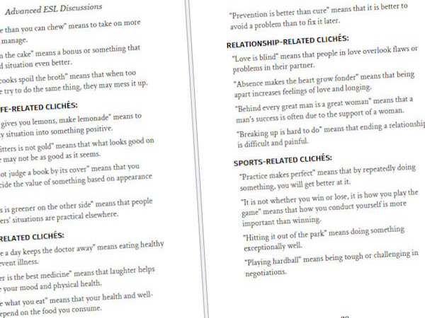 All pages come with lots of examples