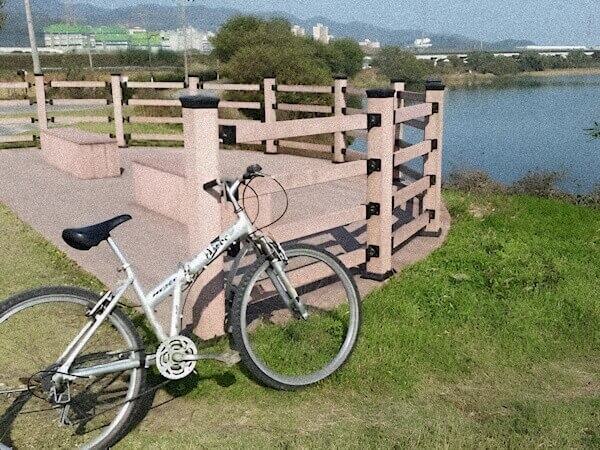 Biking in Korea where i developed my books