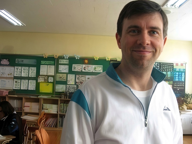 Nigel Openshaw in South Korea School