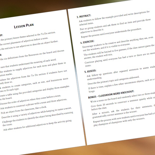 Vocabulary Module Preview